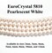 Pearlescent White EuroCrystal 5810 Round Pearls - 2mm, 3mm, 4mm, 5mm, 6mm, 8mm, 10mm, and 12mm - Strands - Made in Austria
